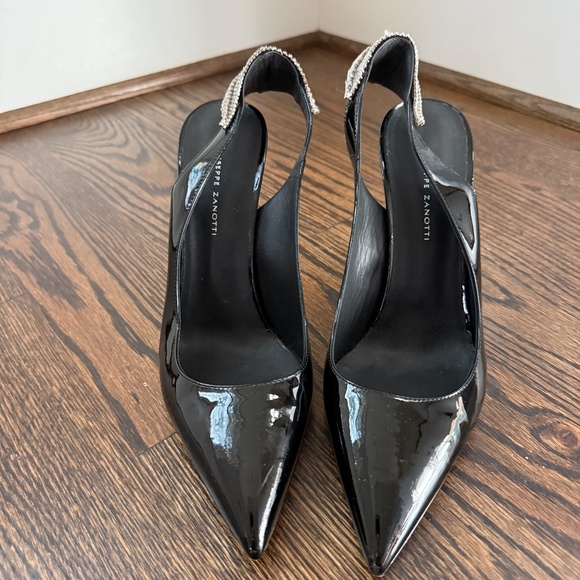 Giuseppe Zanotti Swarovski Crystal Patent Slingback Pumps — Worn Once - Picture 3 of 5